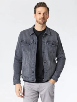 Mavi Drake Denim Jacket - Light Grey Athletic