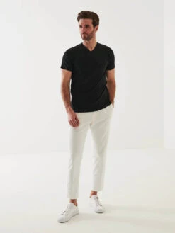 Iconic Pima Stretch V-Neck T-Shirt -Benson Shop ezgif.com gif maker 11 e6d69f62 827c 4dad 82ab 0e7e2729bf78