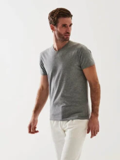 Iconic Pima Stretch V-Neck T-Shirt -Benson Shop ezgif.com gif maker 13 e3940bba 0f4b 4799 b37d bb3f45304ea2