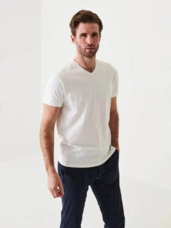 Iconic Pima Stretch V-Neck T-Shirt -Benson Shop ezgif.com gif maker 21 cc17888a db92 4e63 88e5 4fce2e0928be