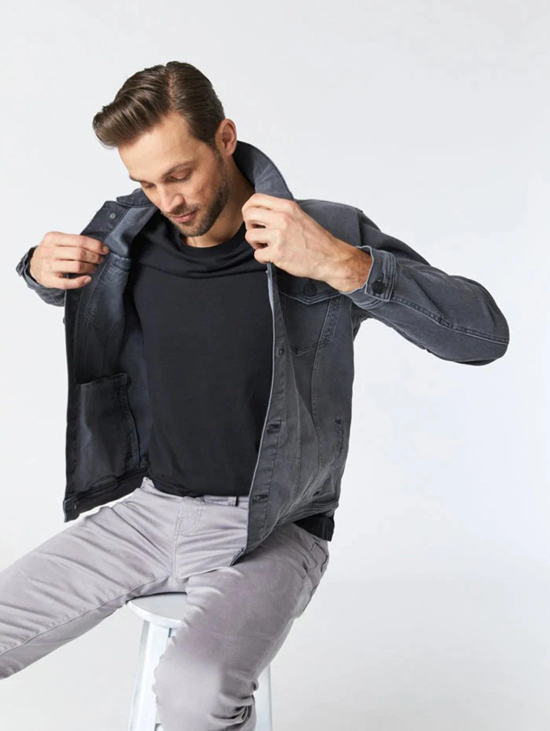 Mavi Drake Denim Jacket - Light Grey Athletic 13 Mavi Drake Denim Jacket - Light Grey Athletic - Image 11