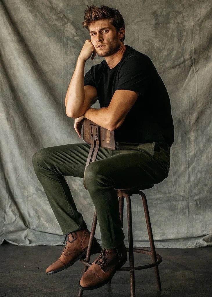 The Axe Denit Chino Pant - Military Green 4 The Axe Denit Chino Pant - Military Green - Image 2