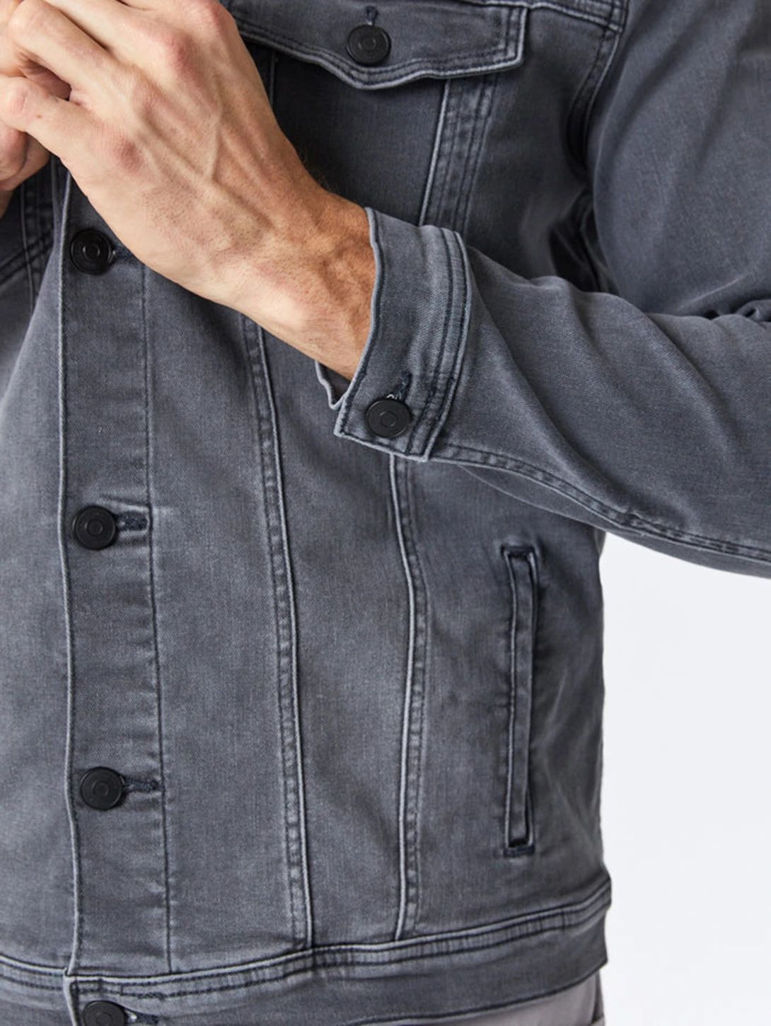 Mavi Drake Denim Jacket - Light Grey Athletic 12 Mavi Drake Denim Jacket - Light Grey Athletic - Image 10