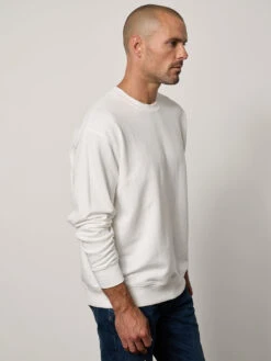 Velvet Sirus Salt Sweatshirt - White -Benson Shop french terry sirus02 salt 030