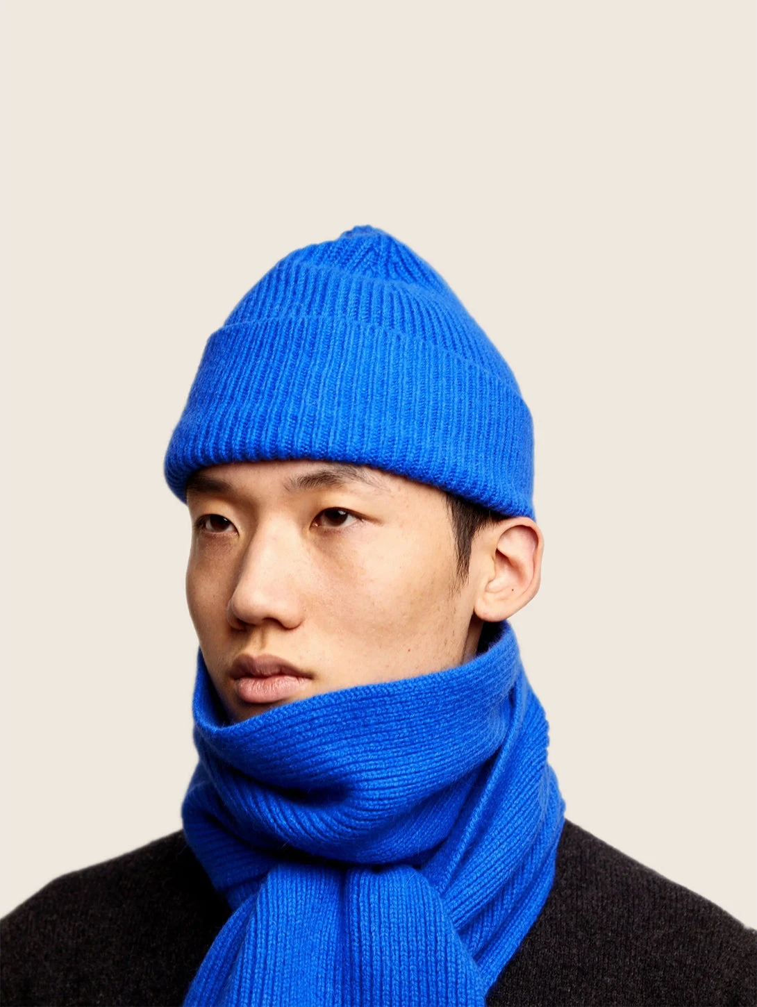 Classic Angora Beanie - Royal Azure 4 Classic Angora Beanie - Royal Azure - Image 2