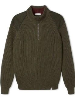 Foxton Zip Neck Sweater - Olive 10 Foxton Zip Neck Sweater - Olive -Benson Shop recCDBBmzbiGnUqKG