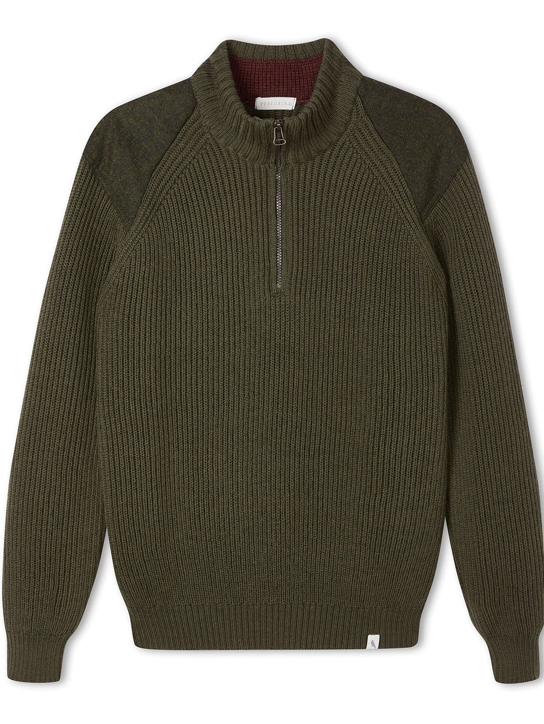Foxton Zip Neck Sweater - Olive 6 Foxton Zip Neck Sweater - Olive - Image 4