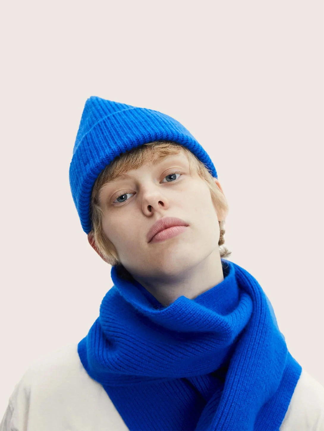Classic Angora Beanie - Royal Azure 5 Classic Angora Beanie - Royal Azure - Image 3