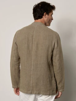 Velvet Joshua Linen Blazer - Olive -Benson Shop woven linen joshua02 olive 021