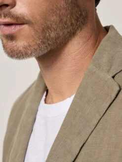 Velvet Joshua Linen Blazer - Olive -Benson Shop woven linen joshua02 olive 026